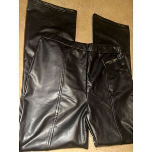 Sabrina Lauren New York Faux Leather Pants Split leg women size Large
